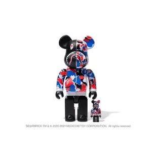 BAPE STORE LONDON SHARK BE@RBRICK 100% & 400% SET 英國限定熊 公仔