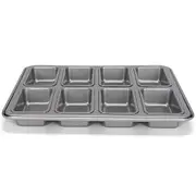 Patisse Silver-Top 8 Cup Non-Stick Mini Loaf Pan