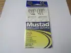 5 Packages Mustad Snelled Hooks Size 6 - 6 LB Test Line