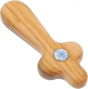 SEWOART Unique Wooden Cross Catholic Religious Baptism Present Baby Present Personalised Communion Present Olive Wood Craft