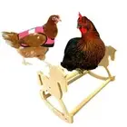 Chicken Roosting Bar Perch Rocking Horse Bird Toy for Coop Strong Wooden Chicken