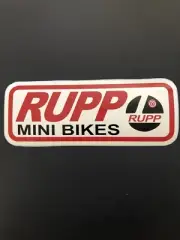 1-Vintage Remake RUPP MINI BIKES Sticker (New Vinyl). 3” X 7”