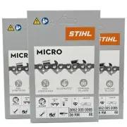 36RM 66 DL 3 pcs x STIHL 3/8″ 1.6 mm Chain for 18"/45 cm bar OEM 3652 005 0066