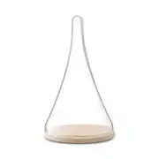 Lsa Glass Cloche Dome with Oak Base, 14