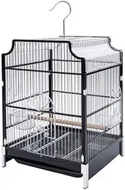Birdcage Wrought Iron Bird Parrot Cage Bird Cage with Stand for Parakeets, Parrots, Pigeons, Cockatiels, Macaws Parrot Bird Cage