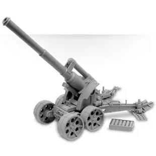 H417 重型砲兵馬車帶接地搖床無板模型樹脂重鑄微型