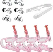 [XPEX] Set of 6 Earrings, Ear Piercing Set, Disposable Ear Piercing with Stud Earrings, Ear Piercing Tool for Asepsis Kit, Earrings Piercing with 1 Support Ger(2 Shape)