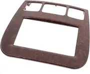 QASULER 2 Din DVD Audio Dash Kit Facia Stereo Trim Frame Panel Fascia, for, S Class W220 (Wooden) 1998-2005 Center Console Radio Fascia