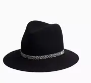 Rag & Bone women's Floppy Brim Black Wool Fedora Hat - retail $225