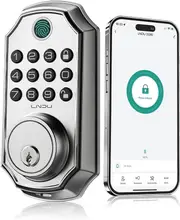 LNDU Smart Keyless Fingerprint Door Lock App 5in1 Keypad Deadbolt with Key D280L
