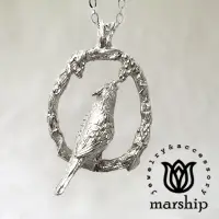 在飛比找博客來優惠-日本銀飾品牌 Marship 葡萄與鸚鵡項鍊 925純銀 G