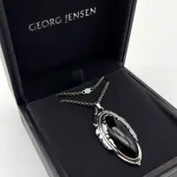 在飛比找蝦皮購物優惠-Georg Jensen 項鍊 銀色 縞瑪瑙 sv 925 