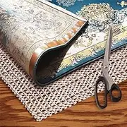 Anti Slip Rug Underlay 100x100 CM Non-Slip Mat Multipurpose PVC Cuttable Drawer Pad for Drawers Carpet Antislip Liner Used on Hard Floors (White)