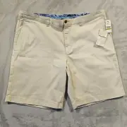 Tommy Bahama Boracay Shorts Mens 44 Bleached Sand Chino Beach Preppy Stretch