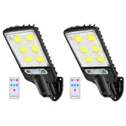 CLORA 2pack LED Solar Flood Light Motion Sensor Security Wall Yard Street Outdoor Lamp
