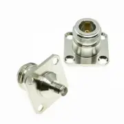 1pcs N-Type Female to SMA Female jack Flange Panel Mount RF Adapter Connector