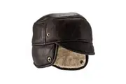 Eastern Counties Leather Mens Caxton Sheepskin Aviator Trapper Hat (Dark Brown Forest) - UTEL125