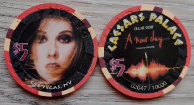 $5 Las Vegas Caesars Palace Celine Dion #2047 Casino Chip