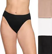 [Warner's] Women's No Pinching No Problems Dig-Free Mid-Waist 3-Pack Hi-Cut Rt4403p