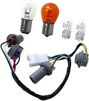 LUMIXE Tail Light Lamp Socket Holder Wiring Harness, Rear Taillight Lamp, for Hyundai, for Sonata 2011-2014, Rubber ABS Glass, 92450-3Q000, Yellow Light, 1 Set Tail Light Lamp Socket