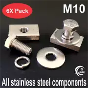 Fastener bolt nut kit for Rhino Platform Roof Rack stainless steel M10X6