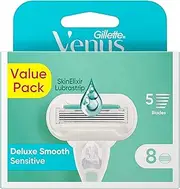 Gillette Venus Deluxe Smooth Sensitive Razor Refill Blades 8 Count