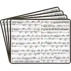 Set of 4 Placemats Making Music Beethovens Fur Elise Dining Table Place Mats