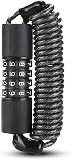 HOUSON Helmet Lock 150cm, Bike Cable Lock Number Code Bike Lock Stroller Lock, Bicycle Lock, Snowboard Lock Bicycle Helmet with 4-Digit Code for Motorcycle Helmet, Bicycle Helmet, Stroller