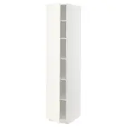 METOD high cabinet with shelves, white/Vallstena white, 40x60x200 cm