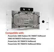 GPU Water Block For PowerColor AMD Radeon RX 7900XT Hellhound/Reference Edition