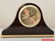 Cambridge Quality Solid Timber Table Desk Clock Alarm Piano Finish T004A
