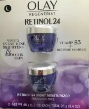 2 Pack Olay Regenerist Retinol 24 Night Facial Moisturizer, 2 x 48 gr