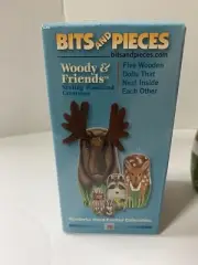 Bits And Pieces Woody & Friends Nesting Figures Wooden 5 Piece New Open Box