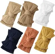 [ibasenice] Baby Hair Bands Set 6 Pack Bow Headband for Girls Soft Elastic Nylon Headband for Newborn Infants