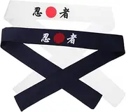 [Didiseaon] Chef Headband Set Bandana Wide Karate Accessory Decorative Japanese Headband Durable Sports Band