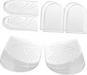 TOVINANNA 6 Pairs Height Increasing Insoles Washable Heel Wedge Inserts for Foot Alignment Corrective Shoe Cushions S Reusable Pads