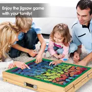 Babyjoy 1000 PCS Jigsaw Kids Puzzles Table Angle Adjustable Jigsaw Board w/Storage Drawers