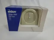 Vtg Eldon Reclining Desk Clock Postmodern Memphis Look 1989 Cream Image 15001575