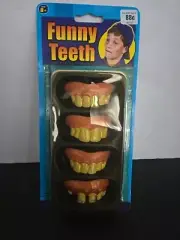 VINTAGE GOOFY HILLBILLY FUNNY TEETH PACK OF 4 #1