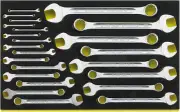 Stahlwille FOAM INSERT WITH DOUBLE ENDED RING SPANNERS SET 96830885 Set with 23