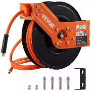 Retractable Air Hose Reel 50 FT Hybrid Air Compressor Hose Reel 5 In Wall Mount