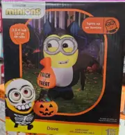 Gemmy 3.5ft Tall Minion Dave as Bat Halloween Inflatable