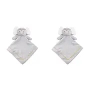 2x The Peanutshell Boho 30x30cm Security Blanket w/Elephant Plush Baby/Infant 0+