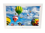 10" Digital Photo Frame Multimedia Player Usb Card Reader Jpeg Mp3 Avi White
