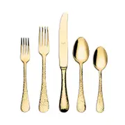 Mepra Pvd Titanium Coated Flatware 5-Piece Place Setting