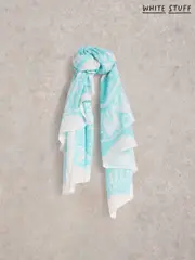 White Stuff Blue Sunny Days Square Scarf (H12052) | $58
