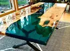 Epoxy Resin Table - Epoxy Resin Dining Table, Epoxy Table, Acacia Wood Furniture