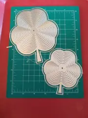Metal Die Cut Tool Set 4 Sizzix St Patrick's Day Kirigami 3 Leaf Clover Shamrock