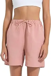 [Lanmay] Running Shorts for Women High Waisted Drawstring Athletic Quick Dry Lightweight Shorts with Pockets