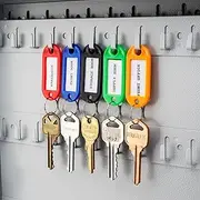 Barska Multi-Purpose Key Tags with Write-On Labels & Ring Holders - 100 Colored Tags
